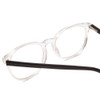 Close Up View of Ernest Hemingway H4839 Designer Reading Eye Glasses with Custom Cut Powered Lenses in Clear Crystal/Gloss Black Unisex Cateye Full Rim Acetate 52 mm