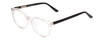 Profile View of Ernest Hemingway H4839 Designer Progressive Lens Blue Light Blocking Eyeglasses in Clear Crystal/Gloss Black Unisex Cateye Full Rim Acetate 52 mm