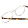 Close Up View of Ernest Hemingway H4839 Designer Bi-Focal Prescription Rx Eyeglasses in Clear Crystal/Yellow Brown Tortoise Havana Unisex Cateye Full Rim Acetate 52 mm