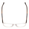 Top View of Ernest Hemingway H4839 Designer Bi-Focal Prescription Rx Eyeglasses in Clear Crystal/Yellow Brown Tortoise Havana Unisex Cateye Full Rim Acetate 52 mm
