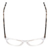 Top View of Ernest Hemingway H4840 Designer Single Vision Prescription Rx Eyeglasses in Clear Crystal/Black Amber Brown Glitter Tortoise Unisex Cateye Full Rim Acetate 50 mm