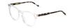 Profile View of Ernest Hemingway H4840 Designer Progressive Lens Blue Light Blocking Eyeglasses in Clear Crystal/Black Amber Brown Glitter Tortoise Unisex Cateye Full Rim Acetate 50 mm