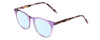 Profile View of Ernest Hemingway H4840 Designer Blue Light Blocking Eyeglasses in Purple Crystal/Lilac Brown Amber Glitter Tortoise Ladies Cateye Full Rim Acetate 50 mm