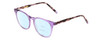 Profile View of Ernest Hemingway H4840 Designer Progressive Lens Blue Light Blocking Eyeglasses in Purple Crystal/Lilac Brown Amber Glitter Tortoise Ladies Cateye Full Rim Acetate 50 mm