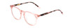 Profile View of Ernest Hemingway H4840 Designer Bi-Focal Prescription Rx Eyeglasses in Pink Crystal/Brown Rose Amber Glitter Tortoise Ladies Cateye Full Rim Acetate 50 mm