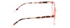 Side View of Ernest Hemingway H4840 Designer Blue Light Blocking Eyeglasses in Pink Crystal/Brown Rose Amber Glitter Tortoise Ladies Cateye Full Rim Acetate 50 mm