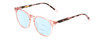 Profile View of Ernest Hemingway H4840 Designer Progressive Lens Blue Light Blocking Eyeglasses in Pink Crystal/Brown Rose Amber Glitter Tortoise Ladies Cateye Full Rim Acetate 50 mm