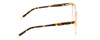 Side View of Ernest Hemingway H4840 Designer Reading Eye Glasses with Custom Cut Powered Lenses in Wheat Crystal/Brown Amber Yellow Glitter Tortoise Ladies Cateye Full Rim Acetate 50 mm