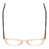 Top View of Ernest Hemingway H4840 Designer Progressive Lens Prescription Rx Eyeglasses in Wheat Crystal/Brown Amber Yellow Glitter Tortoise Ladies Cateye Full Rim Acetate 50 mm