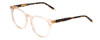 Profile View of Ernest Hemingway H4840 Designer Progressive Lens Blue Light Blocking Eyeglasses in Wheat Crystal/Brown Amber Yellow Glitter Tortoise Ladies Cateye Full Rim Acetate 50 mm