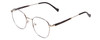 Profile View of Ernest Hemingway H4841 Designer Blue Light Blocking Eyeglasses in Silver Black Crystal Marble  Unisex Round Full Rim Stainless Steel 50 mm