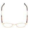 Top View of Ernest Hemingway 4841 Unisex Round Eyeglasses in Gold Brown Yellow Tortoise 50mm