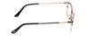 Side View of Ernest Hemingway H4842 Unisex Cateye Semi-Rimless Eyeglasses in Black Gold  52mm