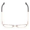 Top View of Ernest Hemingway H4842 Unisex Cateye Semi-Rimless Eyeglasses in Black Gold  52mm