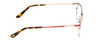 Side View of Ernest Hemingway H4842 Designer Blue Light Blocking Eyeglasses in Satin Metallic Red Gold Unisex Cateye Full Rim Stainless Steel 52 mm