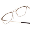 Close Up View of Ernest Hemingway H4843 Unisex Aviator Semi-Rimless Eyeglasses Black Silver 53 mm