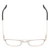 Top View of Ernest Hemingway H4843 Unisex Aviator Semi-Rimless Eyeglasses Black Silver 53 mm