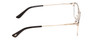 Side View of Ernest Hemingway H4843 Designer Blue Light Blocking Eyeglasses in Satin Metallic Black Silver Unisex Aviator Full Rim Stainless Steel 53 mm