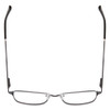 Top View of Ernest Hemingway H4844 Designer Bi-Focal Prescription Rx Eyeglasses in Satin Gun Metal Silver Unisex Rectangle Full Rim Stainless Steel 52 mm