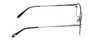 Side View of Ernest Hemingway H4844 Designer Blue Light Blocking Eyeglasses in Satin Gun Metal Silver Unisex Rectangle Full Rim Stainless Steel 52 mm