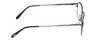 Side View of Ernest Hemingway H4844 Designer Blue Light Blocking Eyeglasses in Satin Navy Blue Silver Unisex Rectangle Full Rim Stainless Steel 52 mm