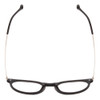 Top View of Ernest Hemingway H4845 Unisex Round Designer Eyeglasses Matte Black Silver 48 mm