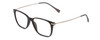 Profile View of Ernest Hemingway H4846 Designer Reading Eye Glasses with Custom Cut Powered Lenses in Matte Black Grey Silver Unisex Cateye Full Rim Acetate 53 mm