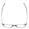 Top View of Ernest Hemingway H4846 Designer Single Vision Prescription Rx Eyeglasses in Matte Grey Crystal Black Metal Unisex Cateye Full Rim Acetate 53 mm