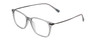 Profile View of Ernest Hemingway H4846 Designer Progressive Lens Blue Light Blocking Eyeglasses in Matte Grey Crystal Black Metal Unisex Cateye Full Rim Acetate 53 mm