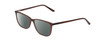 Profile View of Ernest Hemingway H4848 Designer Polarized Reading Sunglasses with Custom Cut Powered Smoke Grey Lenses in Matte/Gloss Auburn Brown Unisex Cateye Full Rim Acetate 54 mm