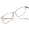 Close Up View of Ernest Hemingway H4848 Unisex Cateye Eyeglasses Matte/Gloss Crystal Silver 54 mm