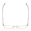 Top View of Ernest Hemingway H4848 Designer Bi-Focal Prescription Rx Eyeglasses in Matte/Gloss Clear Crystal Silver Unisex Cateye Full Rim Acetate 54 mm