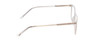 Side View of Ernest Hemingway H4848 Designer Blue Light Blocking Eyeglasses in Matte/Gloss Clear Crystal Silver Unisex Cateye Full Rim Acetate 54 mm