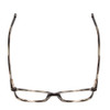 Top View of Ernest Hemingway H4849 Designer Bi-Focal Prescription Rx Eyeglasses in Grey Crystal Black Glitter Stripe Unisex Rectangle Full Rim Acetate 53 mm