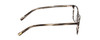 Side View of Ernest Hemingway H4849 Designer Blue Light Blocking Eyeglasses in Grey Crystal Black Glitter Stripe Unisex Rectangle Full Rim Acetate 53 mm