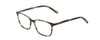 Profile View of Ernest Hemingway H4849 Designer Progressive Lens Blue Light Blocking Eyeglasses in Grey Crystal Black Glitter Stripe Unisex Rectangle Full Rim Acetate 53 mm