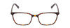 Front View of Ernest Hemingway H4849 Designer Reading Eye Glasses with Custom Cut Powered Lenses in Brown Yellow Auburn Tortoise Havana Unisex Rectangle Full Rim Acetate 53 mm