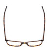 Top View of Ernest Hemingway H4849 Designer Single Vision Prescription Rx Eyeglasses in Brown Yellow Auburn Tortoise Havana Unisex Rectangle Full Rim Acetate 53 mm