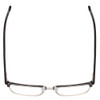 Top View of Ernest Hemingway 4850 Unisex Cateye Semi-Rimless Eyeglasses in Black Silver 58mm
