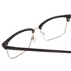Close Up View of Ernest Hemingway 4850 Unisex Cateye Semi-Rimless Eyeglasses in Black Silver 58mm