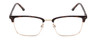 Front View of Ernest Hemingway 4850 Cateye Semi-Rimless Eyeglasses in Brown Tortoise Gold 58mm
