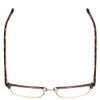 Top View of Ernest Hemingway H4850 Designer Single Vision Prescription Rx Eyeglasses in Brown Auburn Tortoise Havana Gold Unisex Cateye Full Rim Acetate 58 mm