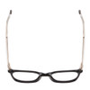Top View of Ernest Hemingway H4851 Unisex Cateye Eyeglasses Black Clear Crystal Silver 51 mm
