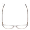 Top View of Ernest Hemingway H4851 Designer Reading Eye Glasses with Custom Cut Powered Lenses in Gloss Clear Crystal Patterned Silver Unisex Cateye Full Rim Acetate 51 mm