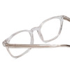 Close Up View of Ernest Hemingway H4851 Designer Bi-Focal Prescription Rx Eyeglasses in Gloss Clear Crystal Patterned Silver Unisex Cateye Full Rim Acetate 51 mm