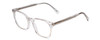 Profile View of Ernest Hemingway H4851 Designer Progressive Lens Blue Light Blocking Eyeglasses in Gloss Clear Crystal Patterned Silver Unisex Cateye Full Rim Acetate 51 mm
