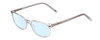 Profile View of Ernest Hemingway H4852 Designer Blue Light Blocking Eyeglasses in Clear Crystal Silver Glitter Unisex Rectangle Full Rim Acetate 51 mm
