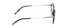 Side View of Ernest Hemingway H4853 Unisex Round Stainless Steel Eyeglasses Black Silver 51mm