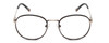 Front View of Ernest Hemingway H4853 Unisex Round Stainless Steel Eyeglasses Black Silver 51mm