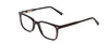Profile View of Ernest Hemingway H4854 Designer Single Vision Prescription Rx Eyeglasses in Gloss Black Silver Studs  Unisex Cateye Full Rim Acetate 51 mm
